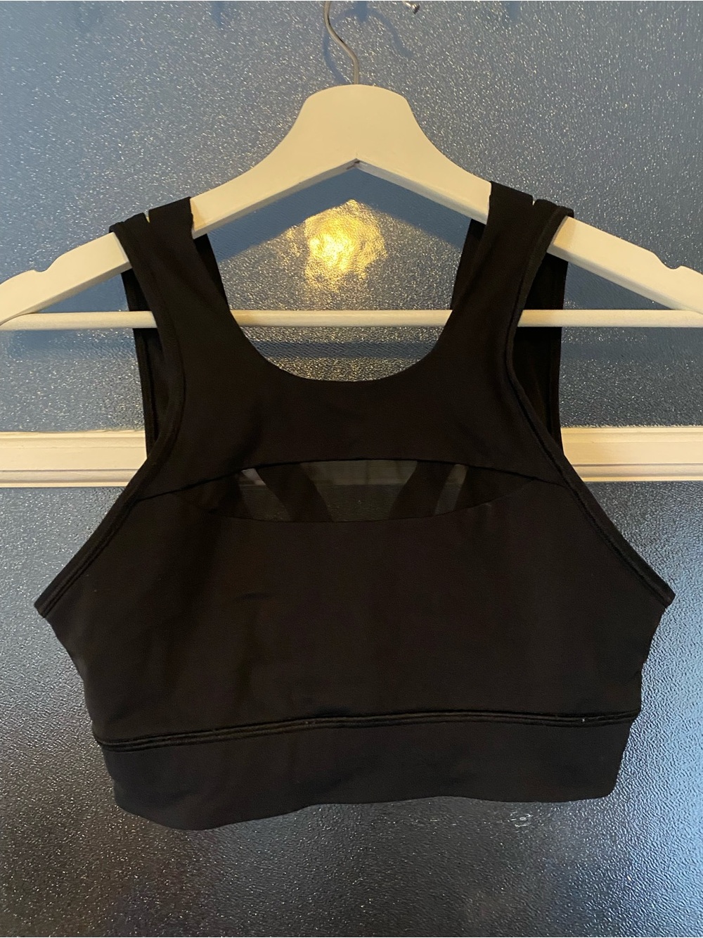 lululemon athletica Black High-Neck Mesh-Detail Sports Bra